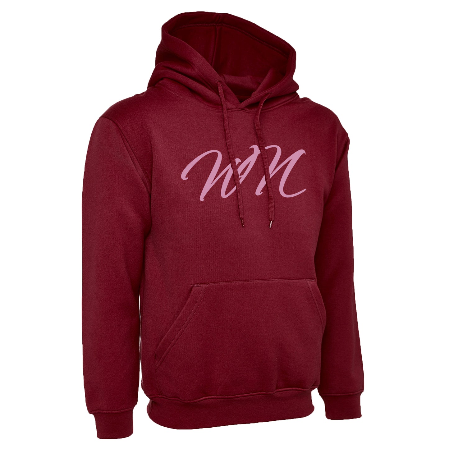 Burgundy Hoodie with Large Pink WN Logo
