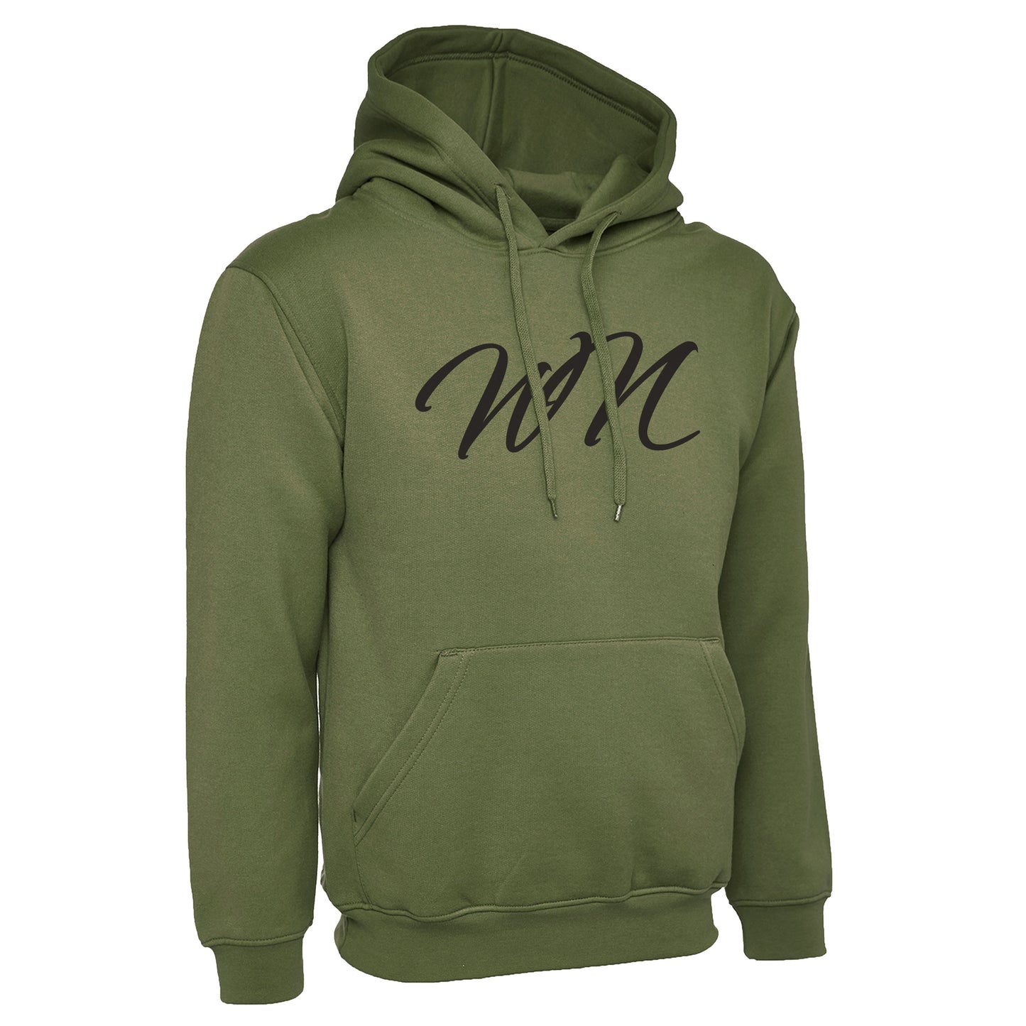 Light Olive Green Hoodie with Large Black WN Logo