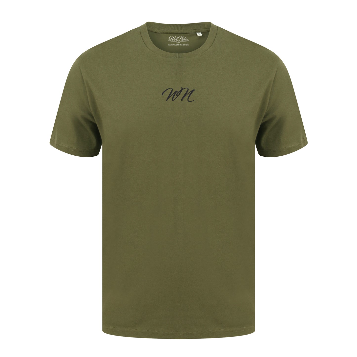 Olive T Shirt with Small Black WN Logo