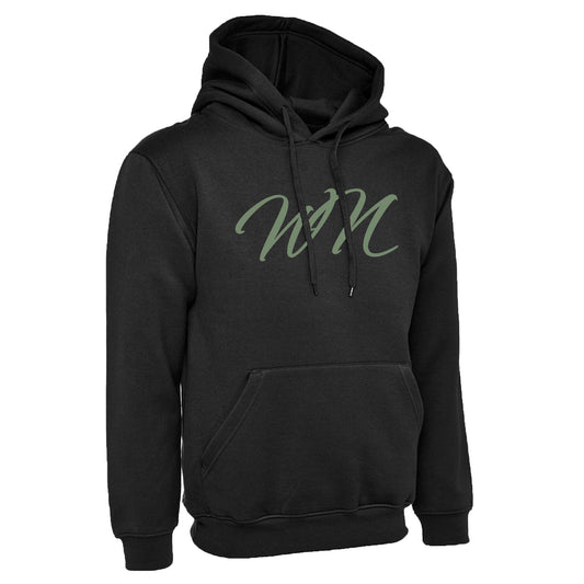 Black Hoodie with Large Olive WN Logo