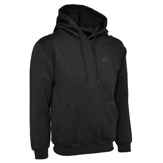 Black Hoodie with Olive Hooked Logo