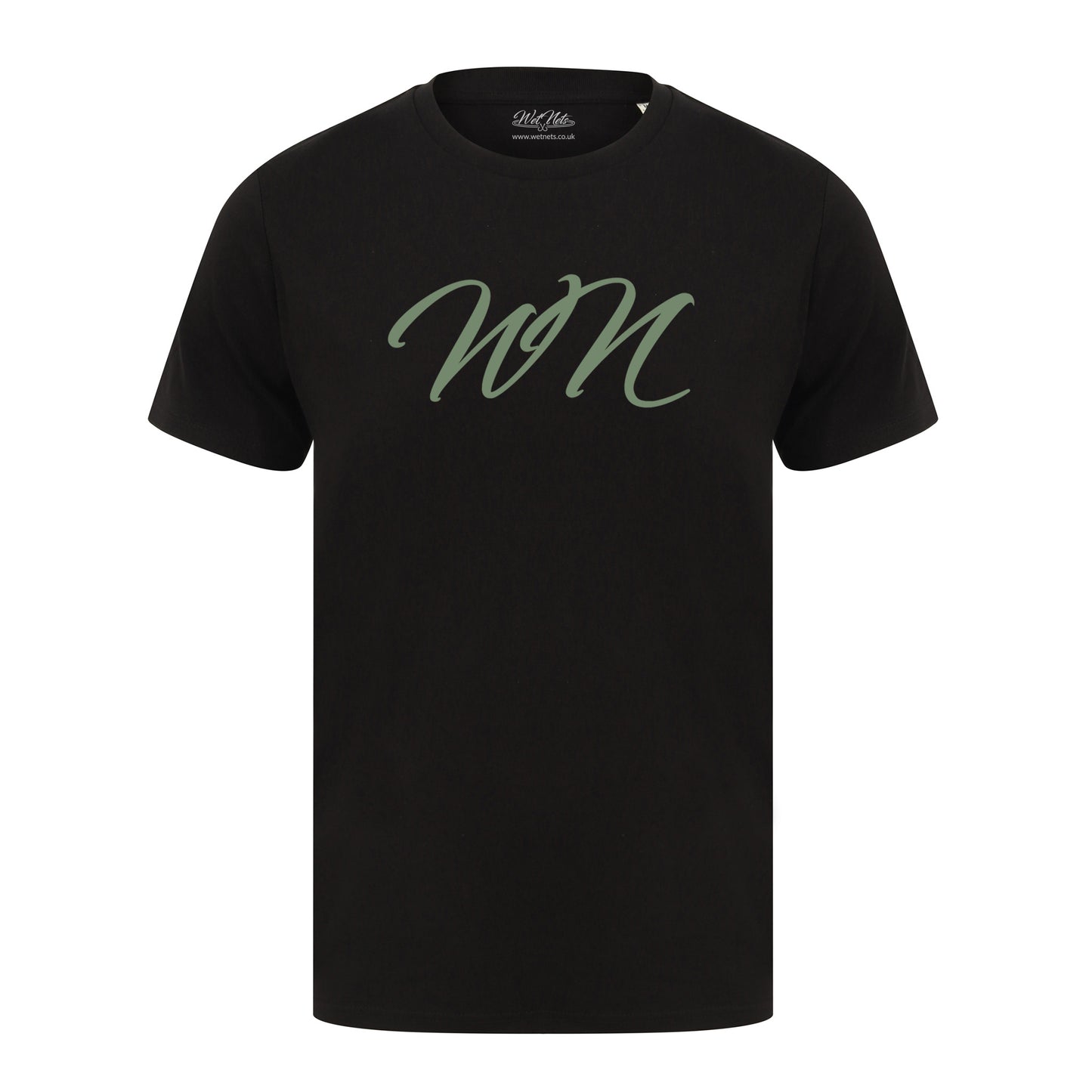 Black T Shirt with Large Olive WN Logo