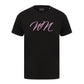 Black T Shirt with Large Pink WN Logo