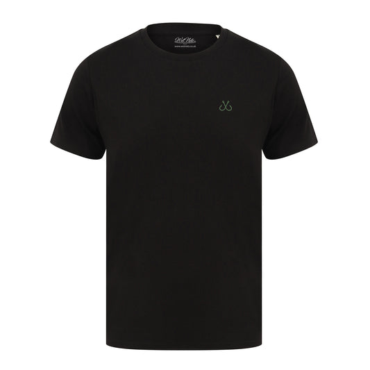 Black T Shirt with Olive Hooked Logo