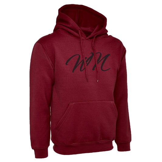 Burgundy Hoodie with Large Black WN Logo