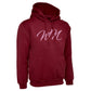 Burgundy Hoodie with Large Pink WN Logo