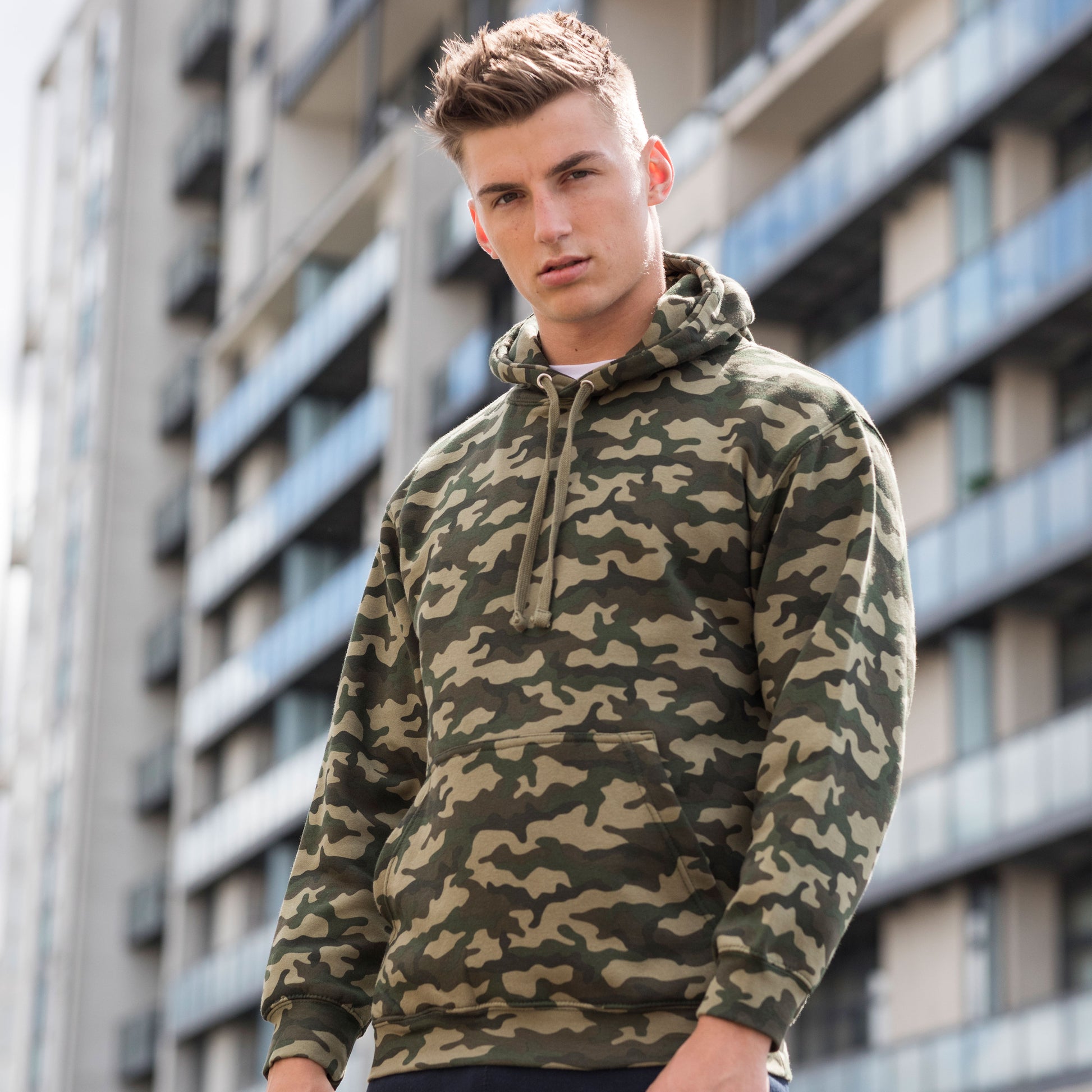 GREEN CAMO HOODIE