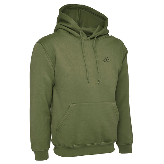 Light Olive Green Hoodie with Black Hooked Logo