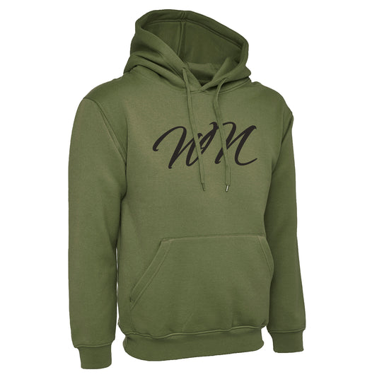 Light Olive Green Hoodie with Large Black WN Logo