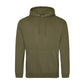 Plain Hoodie in Dark Olive Green