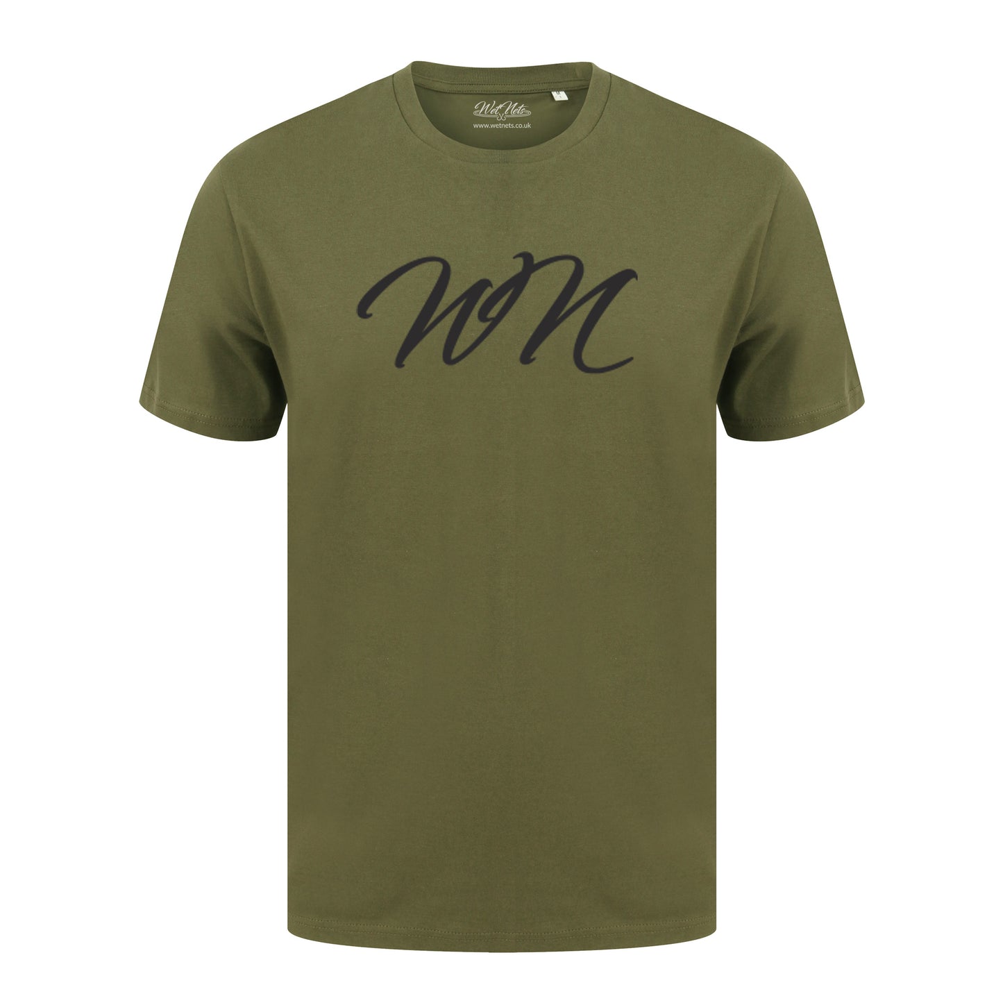 Olive T Shirt with Large Black WN Logo