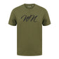 Olive T Shirt with Large Black WN Logo