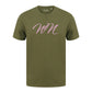 Olive T Shirt with Large Pink WN Logo
